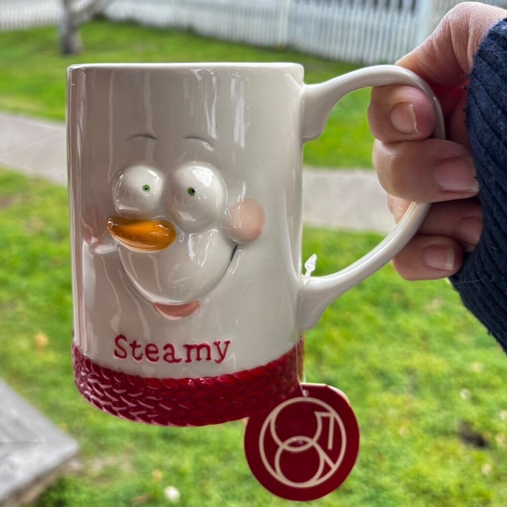 Depart 56 Snowman Snowpinion Steamy‎ Coffee Cup Mug Dept 56 New Hot Chocolate